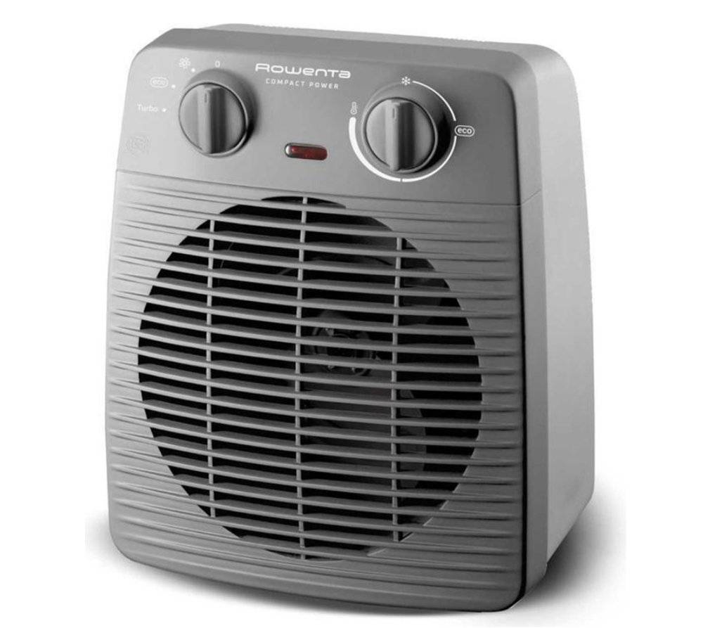 Aerotermă Rowenta Compact Power SO2212F0 (Type SO2212), 2000 W, 2 trepte de putere, Termostat reglabil, Protecție la îngheț, Gri (Produs resigilat, fără urme de utilizare)