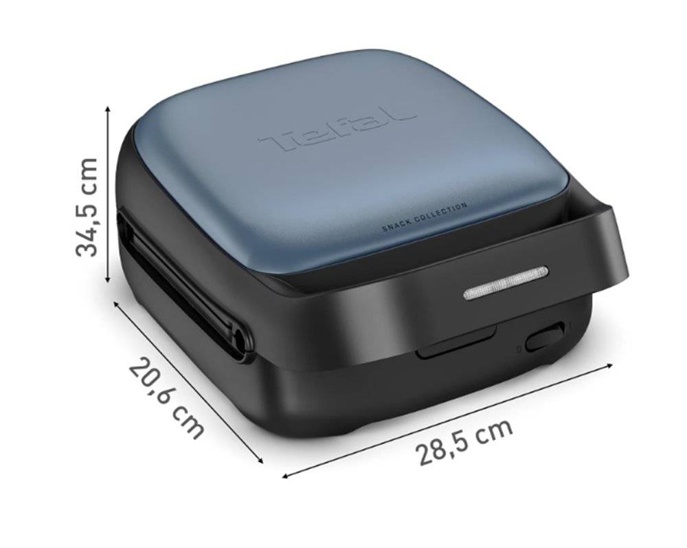 Sndwich-maker Tefal Snack Collection SW8674F0, sandwich si waffle, 2 seturi de placute, acoperire anti-aderenta, Albastru (Produs resigilat fara urme de utilizare, ambalaj in stare buna, lipsa un accesoriu)