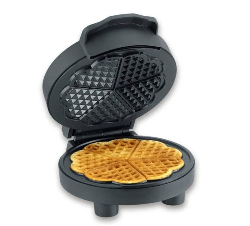 Aparat de vafe SEVERIN Black Line, vafe în formă de inimă, strat antiaderent fără PFAS, cu indicator luminos (Produs nou fara urme de utilizare, ambalaj in stare buna)