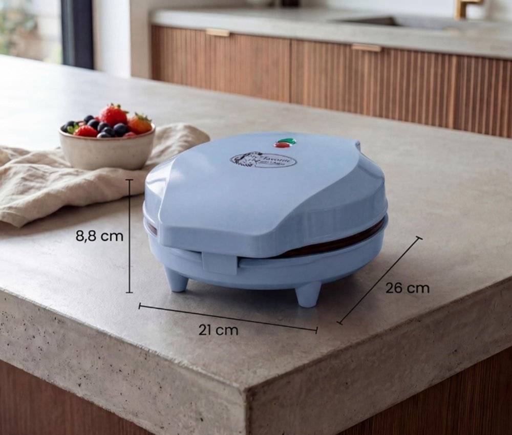 Aparat pentru vafe in forma de inima Bestron ASW217B, 700W, albastru, cu suprafata antiaderenta (Produs in stare buna fara urme de utilizare, ambalaj in stare buna)