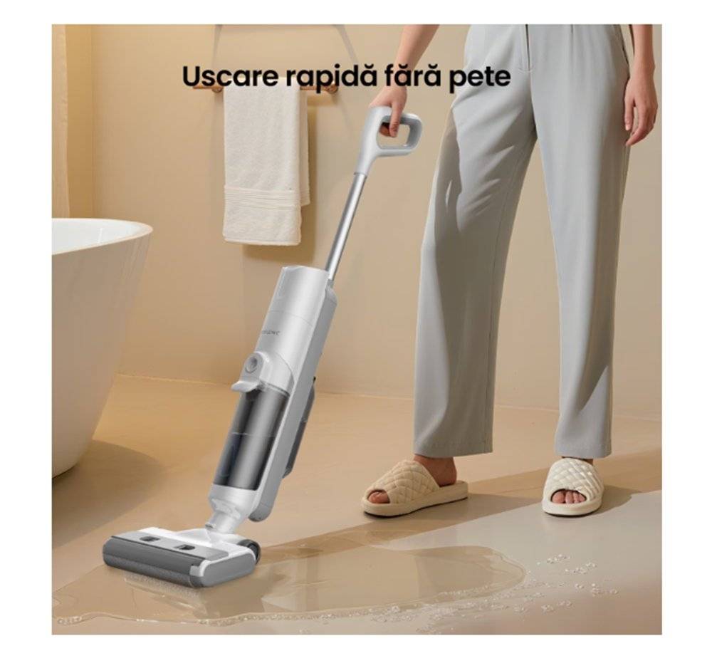 Aspirator fără fir Proscenic F10 Ultra, umed/uscat, auto-curățare, control vocal, 60 minute autonomie, (Produs in stare buna cu urme de utilizare, ambalaj in stare buna)