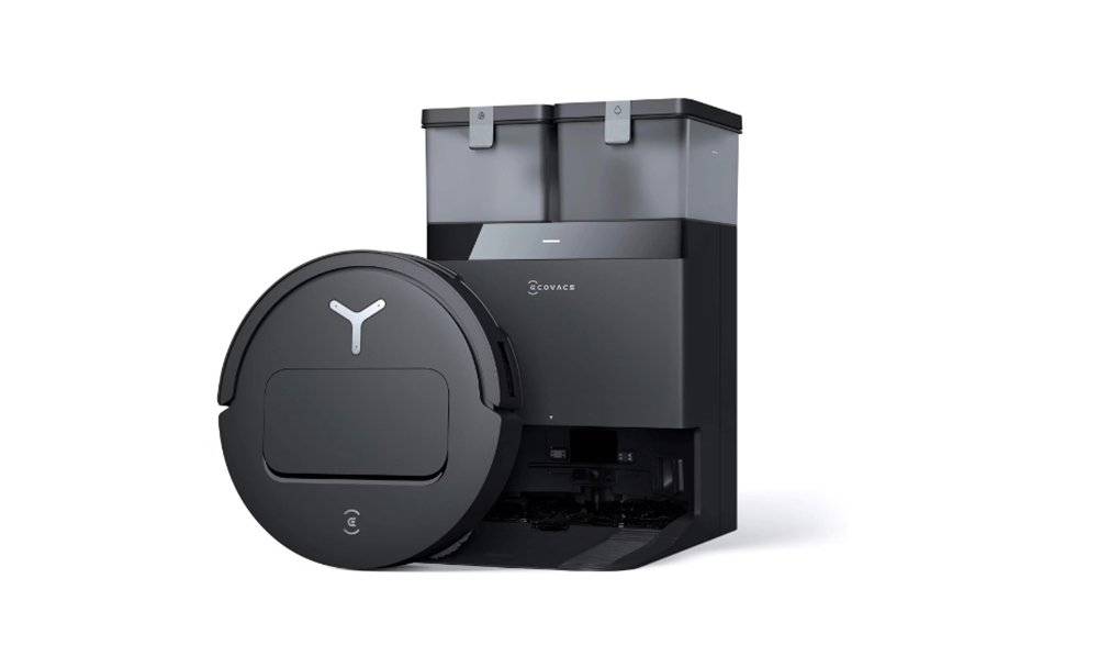 Aspirator robot ECOVACS DEEBOT T50 OMNI, 15.000 Pa, aspirare și spălare, Stație OMNI, LiDAR, 81 mm, Negru (Produs resigilat, cu urme vizibile de utilizare)
