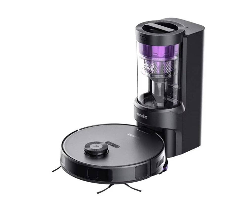 Aspirator robot EUREKA E10s, 4000Pa, Autonomie 180 min, Capacitate recipient praf 2L, 5200mAh, Control vocal, Negru (Produs cu usoare urme de utilizare, ambalaj in stare buna)