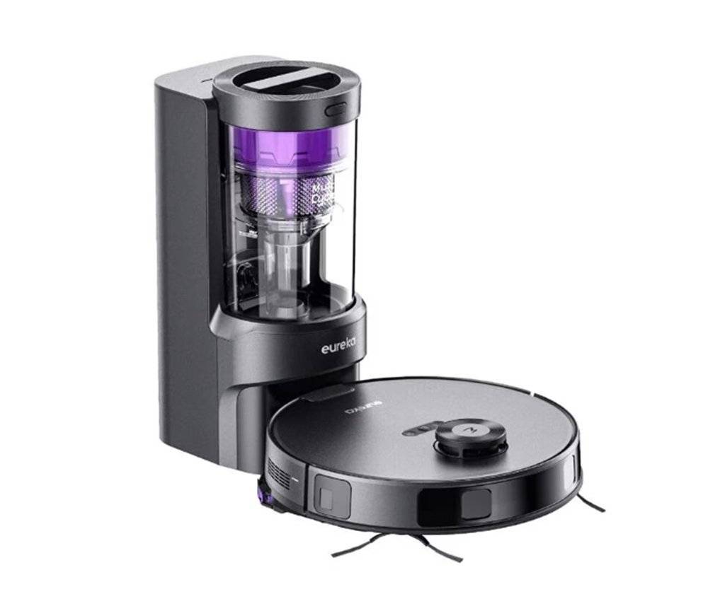 Aspirator robot EUREKA E10s, 4000Pa, Autonomie 180 min, Capacitate recipient praf 2L, 5200mAh, Control vocal, Negru (Produs cu usoare urme de utilizare, ambalaj in stare buna)