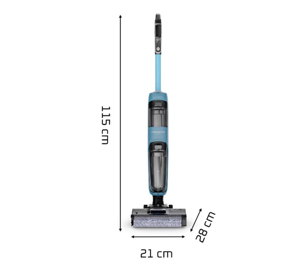 Aspirator vertical fara fir cu spalare Rowenta X-Clean 2 GZ2271E0, albastru & negru (Produs cu usoare  urme de utilizare, ambalaj in stare buna)