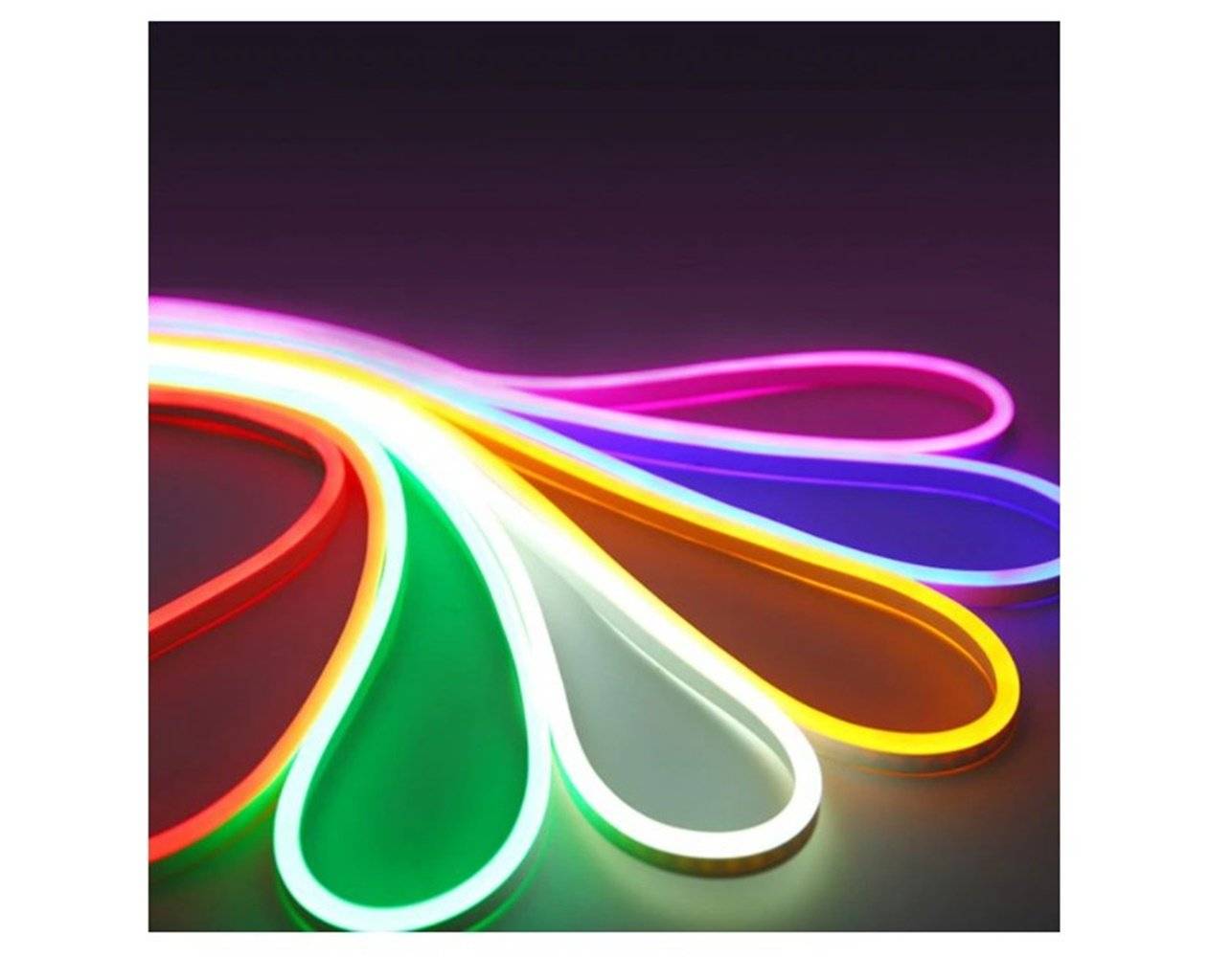 Banda Led Neon Flex 5 metri, 12V alb BMG