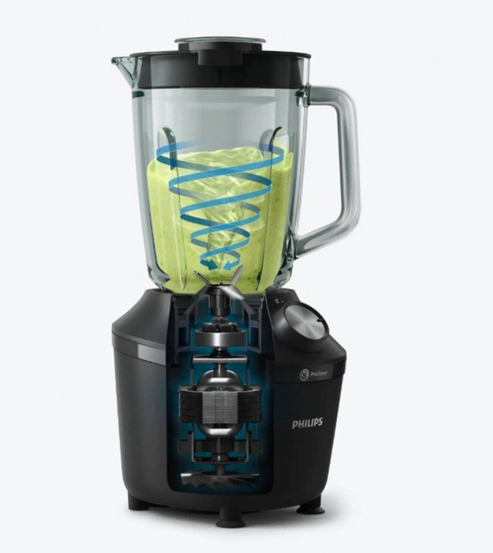 Blender Philips Seria 3000 HR2291/41 ProBlend Crush Tech, 600 W, Vas din sticlă 2 L, Negru (Produs in stare buna fara urme de utilizare, ambalaj in stare buna)