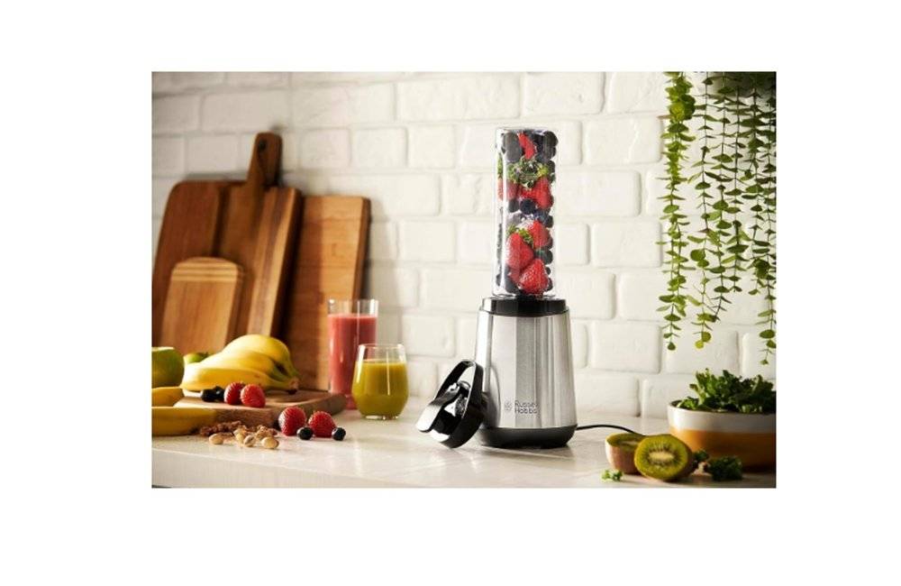 Blender Russell Hobbs 23472-56, recipient 600 ml, 300 W, otel inoxidabil, gri (Produs fara urme de utilizare, ambalaj in stare buna)