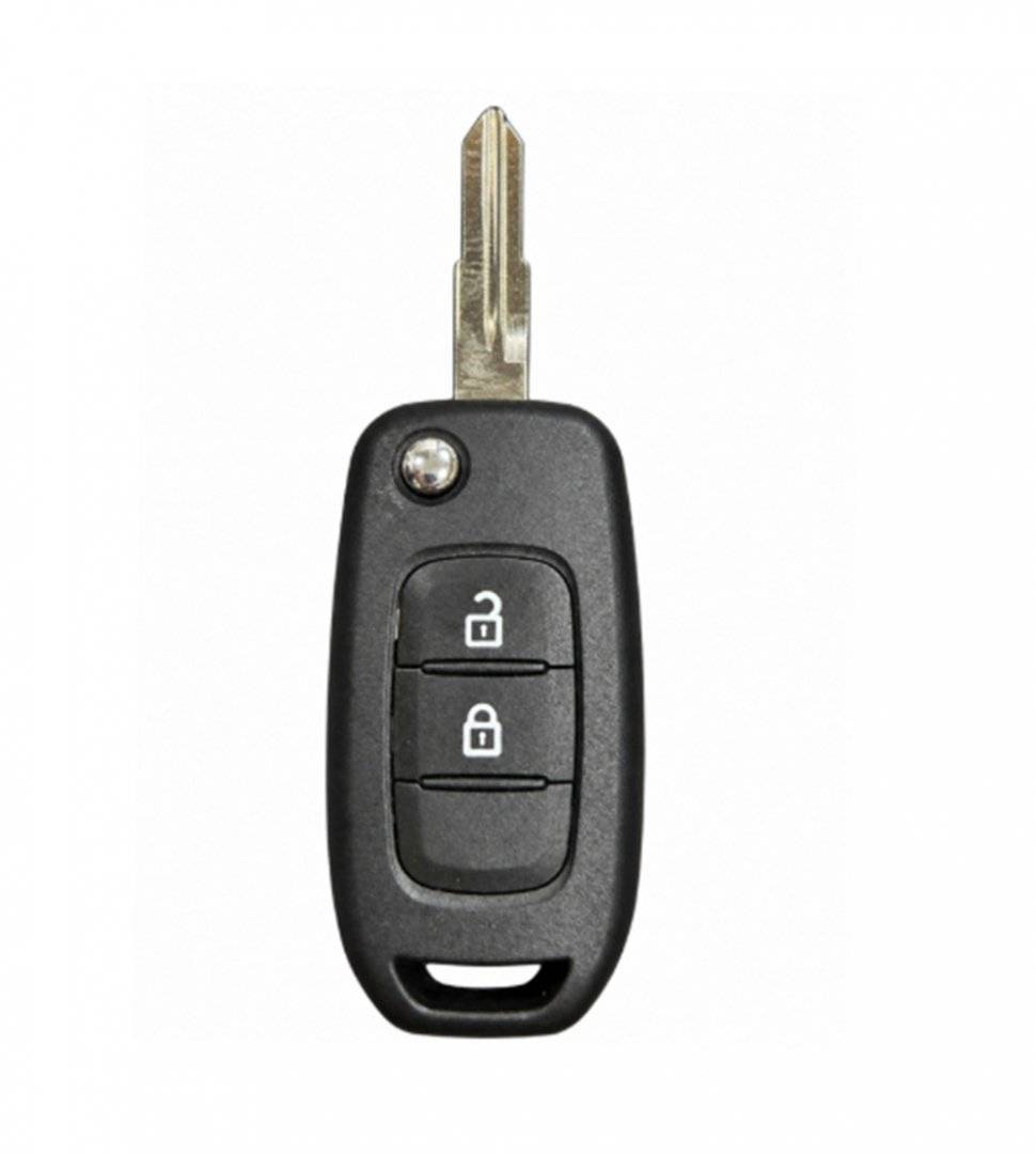 Carcasa telecomanda briceag neagra 3 butoane 2 lamele Dacia Logan MCV Sandero Duster