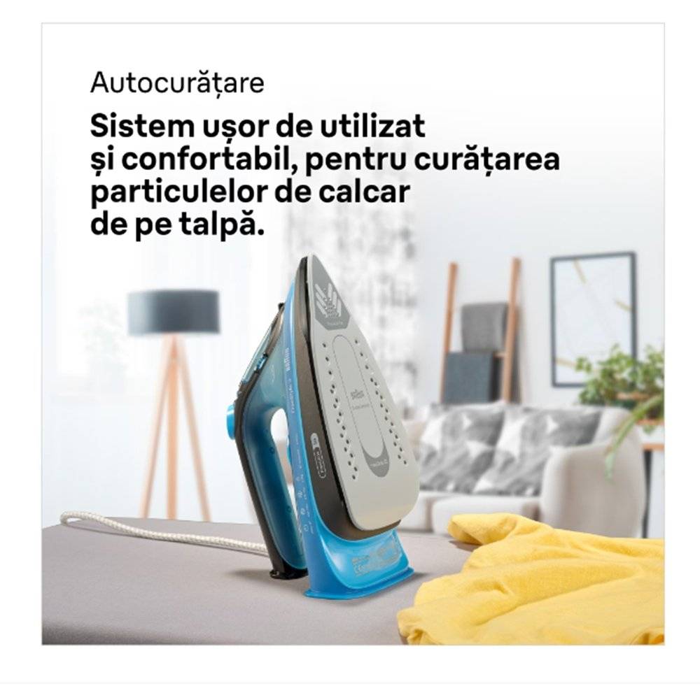 Fier de calcat Braun FreeStyle 3 FI3194BK, albastru (Produs nou fara urme de utilizare, ambalaj in stare buna)