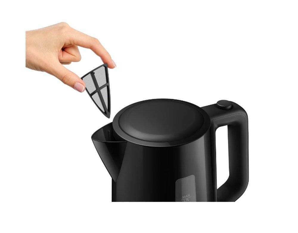 Fierbator electric, Philips HD9318/20, Microfiltru, 2400 W, Plastic, 1.7 L, Negru (Produs nou fara urme de utilizare, ambalaj in stare buna)