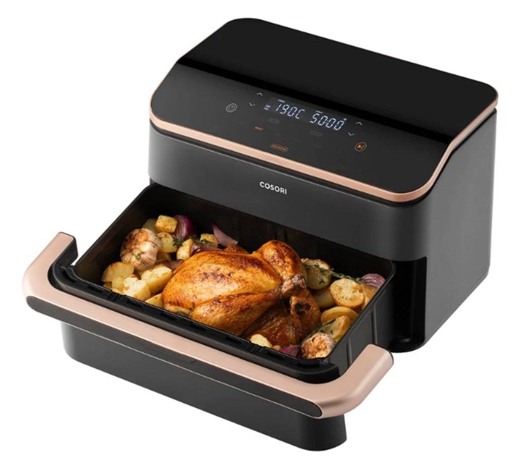 Friteuză cu Aer Cald Cosori Dual Blaze TwinFry, 10 litri (Produs resigilat, în stare bună, cu ușoare urme de utilizare.)