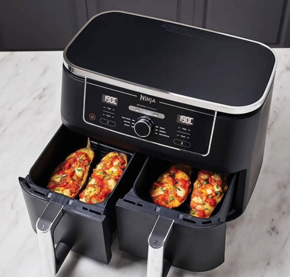 Friteuza cu aer cald Ninja AF400EU, 2470W, 9.5l, 6 programe-Negru (Produs RESIGILAT in stare buna fara urme de utilizare, ambalaj in stare buna)