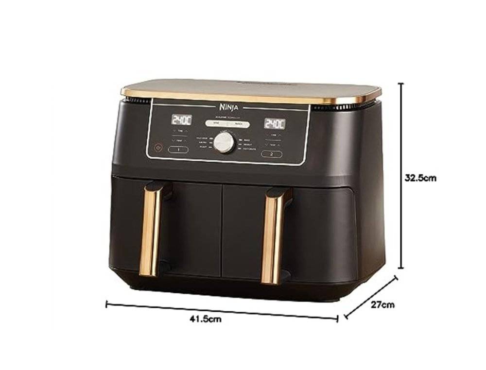 Friteuza cu aer cald Ninja Foodi MAX AF400EUCP, 9.5L, 2470W, CupruNegru (Produs resigilat, în stare bună, cu urme de utilizare)