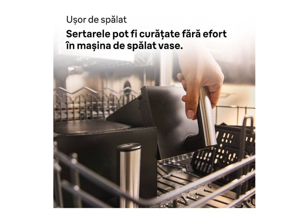 Friteuza dubla cu aer cald, fara ulei, Braun TwinCook 3 TD3030IBK, negru (Produs nou fara urme de utilizare, ambalaj in stare buna)