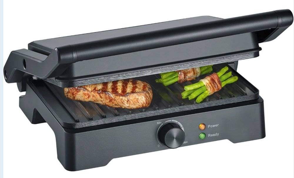Grill electric de contact Severin KG 2391 XL Multigrill, 1800 W, Functie grill de masa, Negru (Produs resigilat, in stare buna, cu usoare urme de utilizare, ambalaj in stare buna)