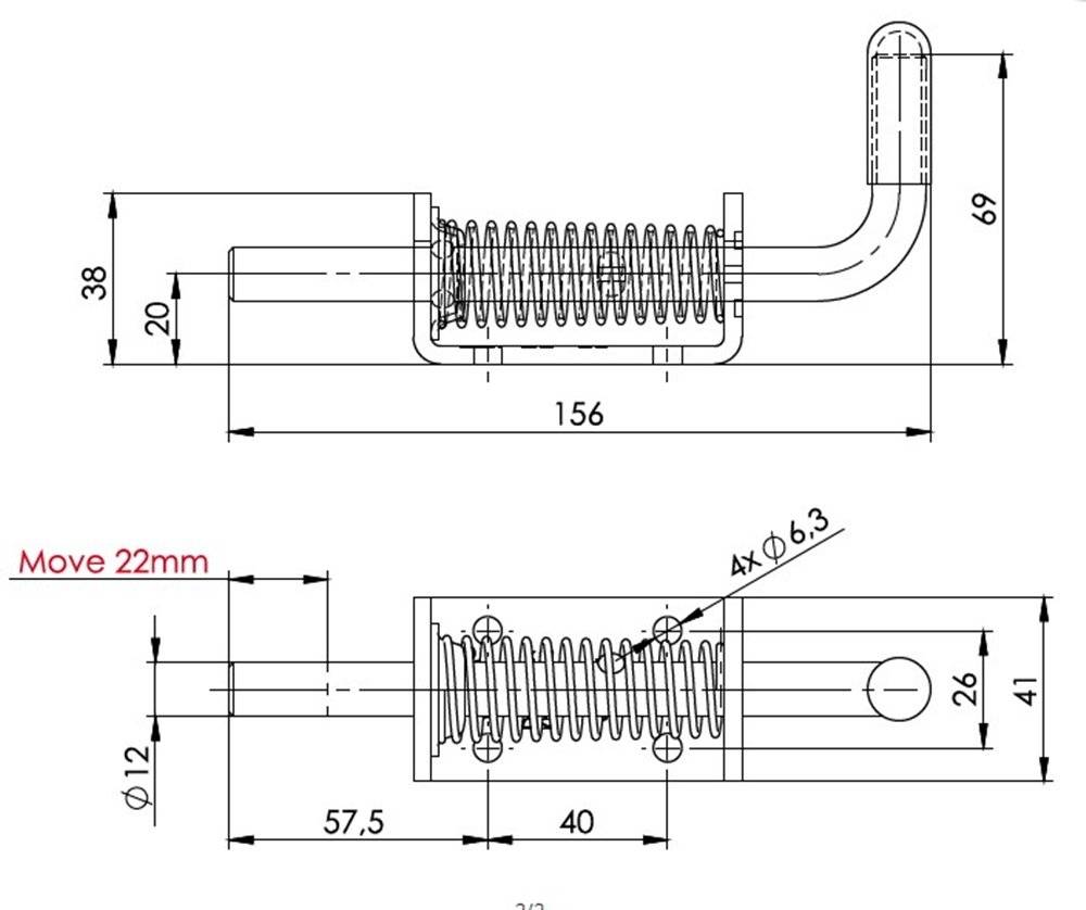 Inchizator oblon ZB-08 rezistenta maxima 600kg