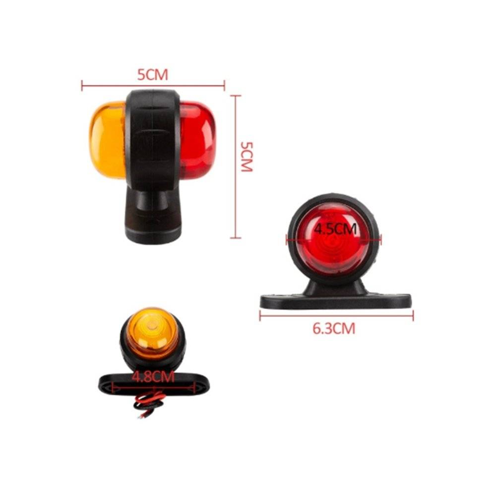 Lampa gabarit LED 12V 24V lumina portocaliu rosu
