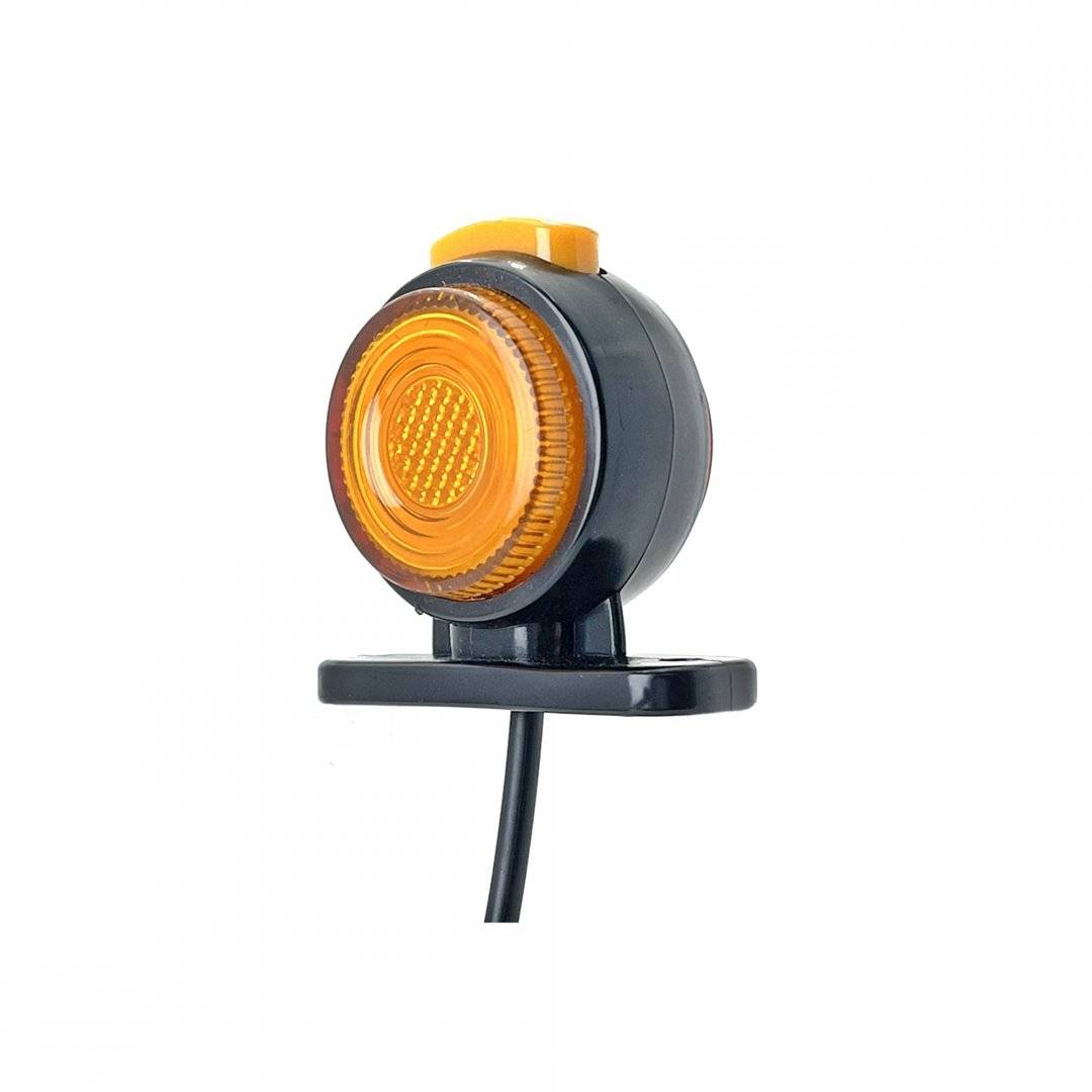 Lampa gabarit LED auto rotunda neon portocaliu rosu 12V-24V