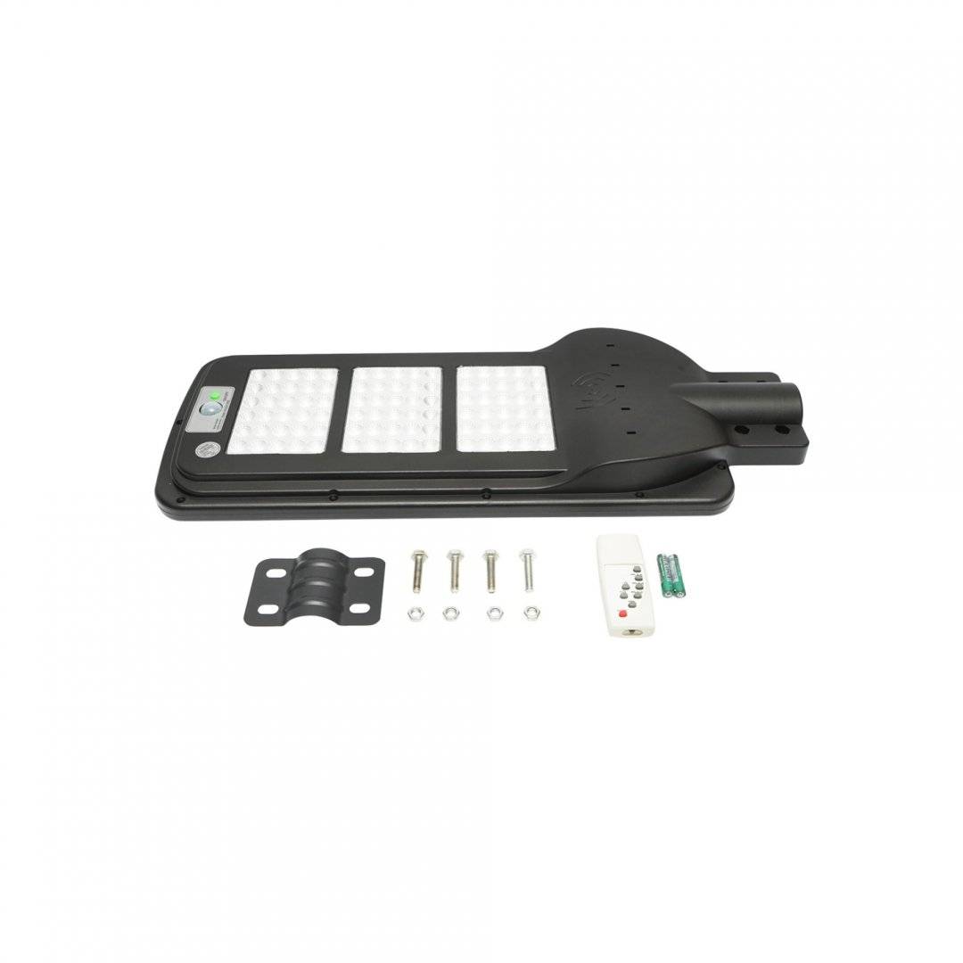 Lampa solara LED iluminat stradal 70W 6500K cu senzor miscare si telecomanda, exterior IP65