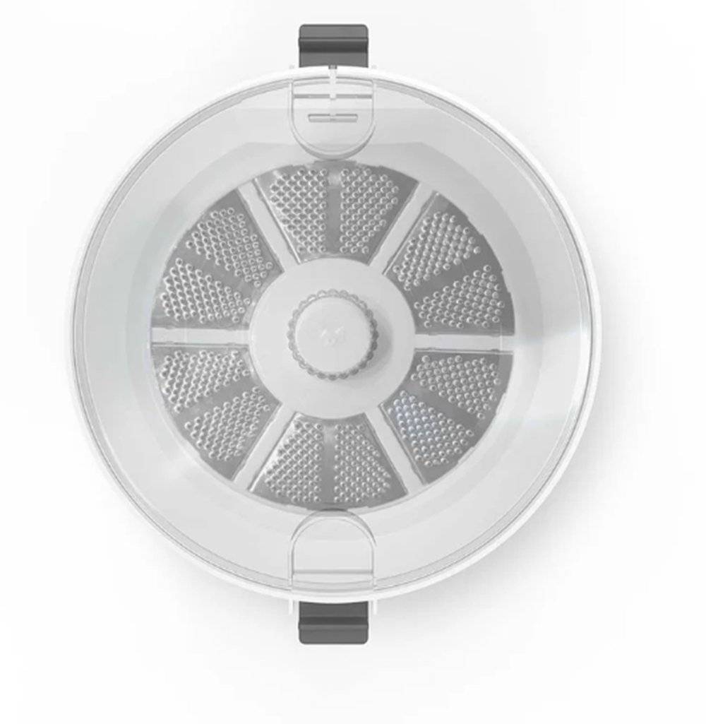 MELISSA 16220008 – Curățător electric de cartofi cu centrifugă pentru salată, capacitate 1 kg, putere 85 W, culoare albă. (Produs fara urme de utilizare, ambalaj in stare buna)