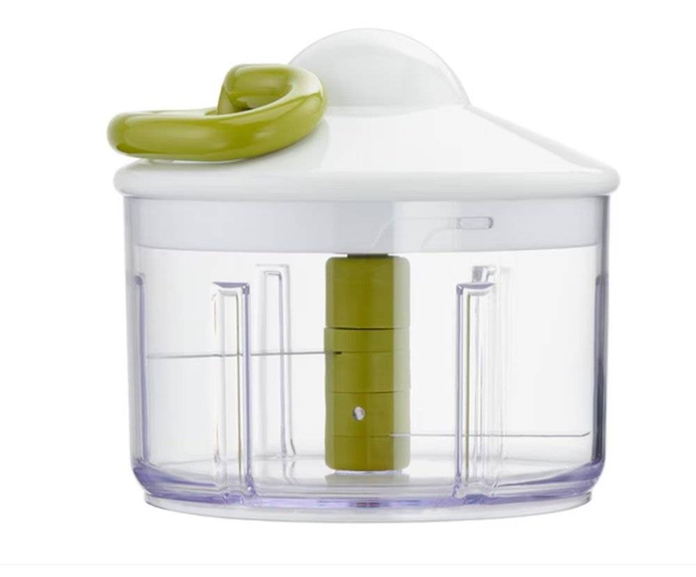 Mini Tocator manual Tefal 5 Second, 500 ml, lame inox, suport lame, alb - verde (Produs resigilat, cu usoare urme de utilizare)
