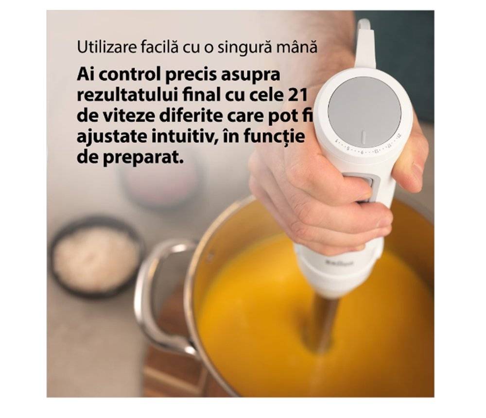 Mixer vertical Braun MultiQuick 5 MQ 5235, 3 in 1, 1000 W, 21 viteze + Turbo, tocator 500 ml, tel, pahar gradat, Alb/Gri (PRODUS RESIGILAT, FARA URME DE UTILIZARE)