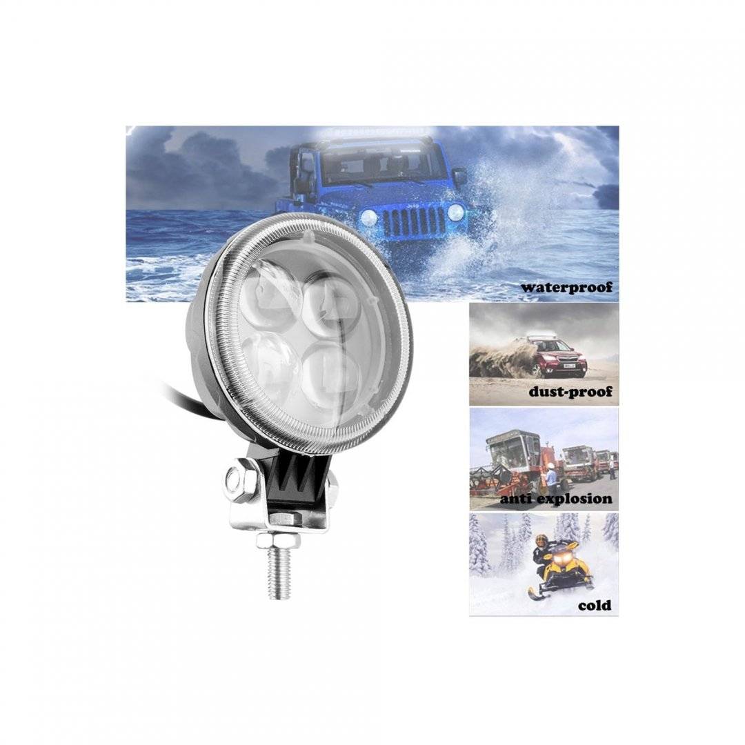 Proiector Led 12W spot 4D cu angel eyes 12/24V BMG