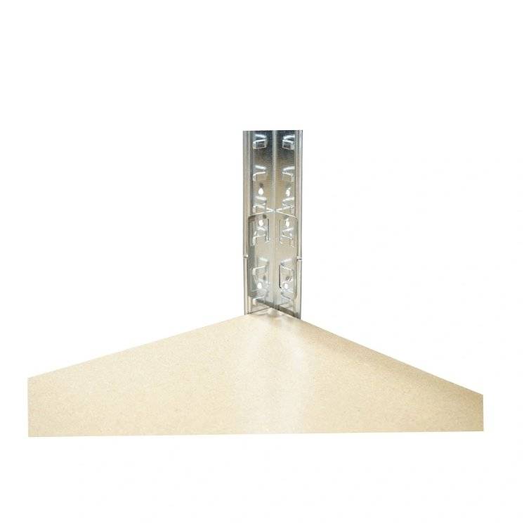 Raft OMC metalic cu 5 polite MDF, 180x100x50cm, 250kg/polita, montaj fara suruburi, galvanizat