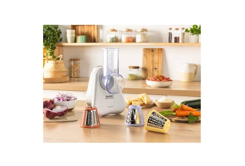 Razatoare electrica Tefal Fresh Express DN853BE0, 150W, 3 in 1, gri (Produs fara urme de utilizare, ambalaj in stare buna)