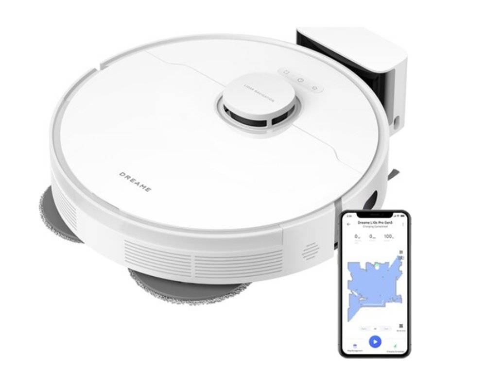 Robot de Aspirare Dreame L10s Pro Gen 3 RLL425DA, 13000Pa 5200mAh Autonomie 150 Minute Alb (Produs resigilat, cu usoare urme de utilizare)