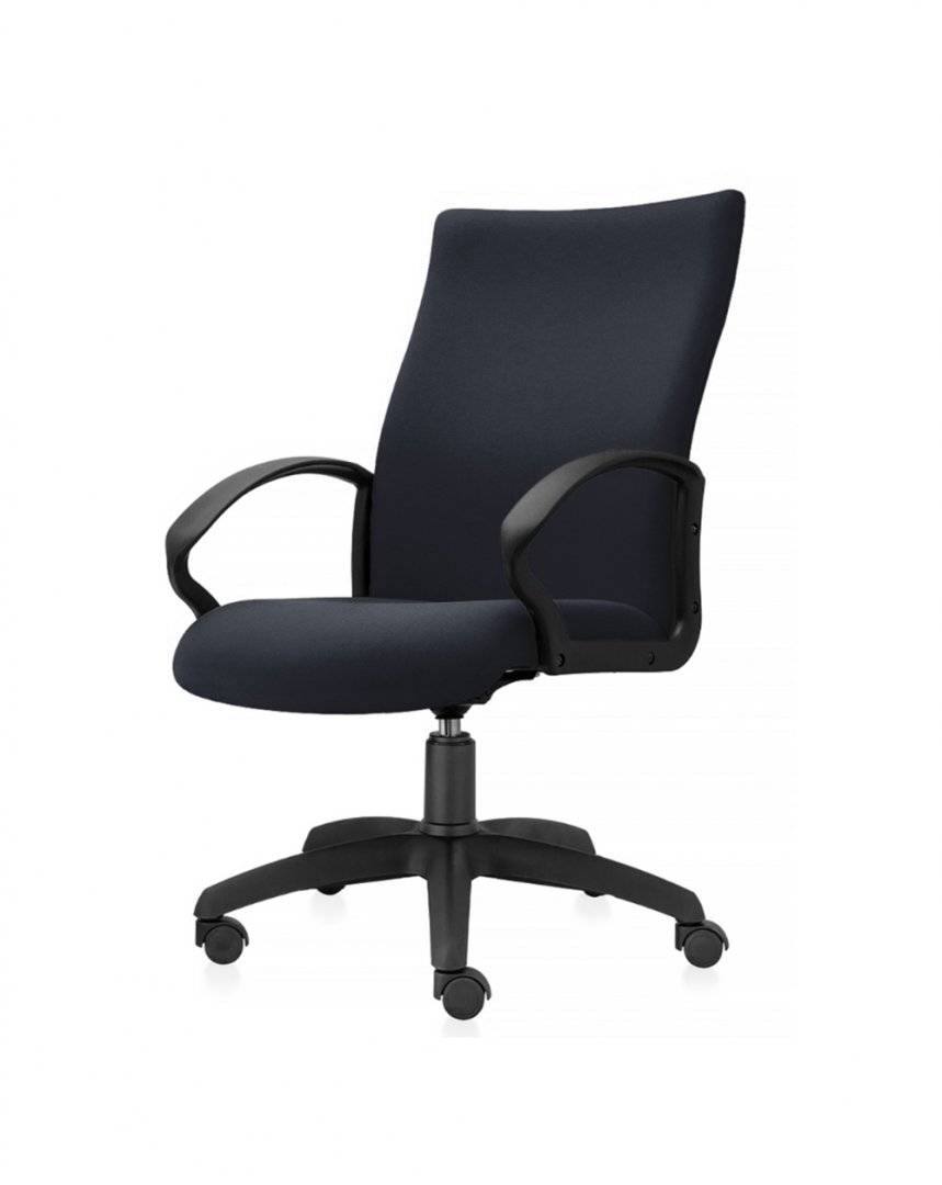 Scaun de birou ergonomic cu spatar si sezut cu marimi generoase, negru OMC