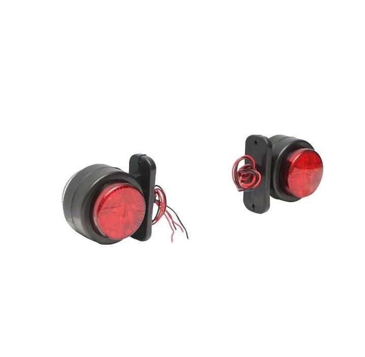Set 2 lampi laterale de gabarit cu Led 12/24V, rosu-alb OMC
