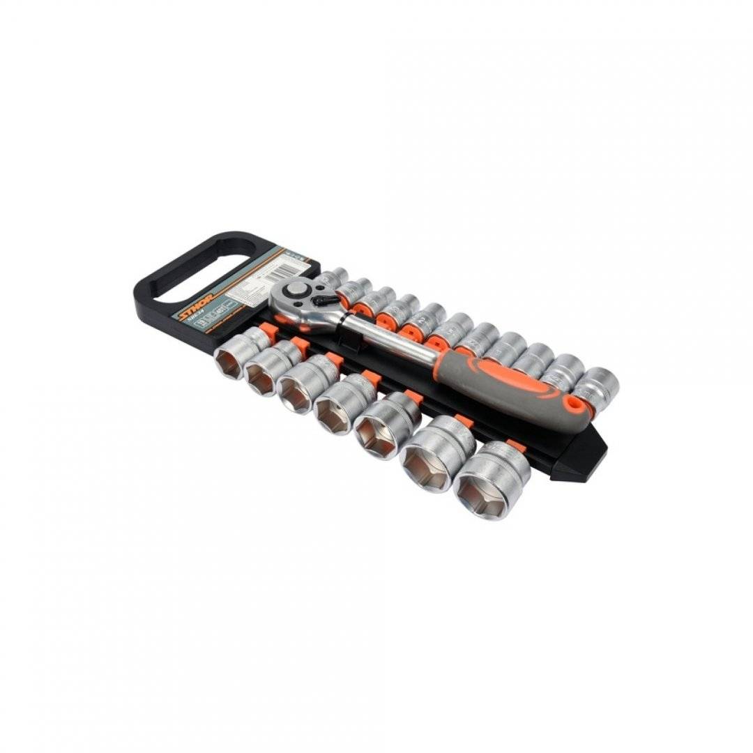 Set chei tubulare hexagonale auto 1/2 inch 19 piese cu clichet