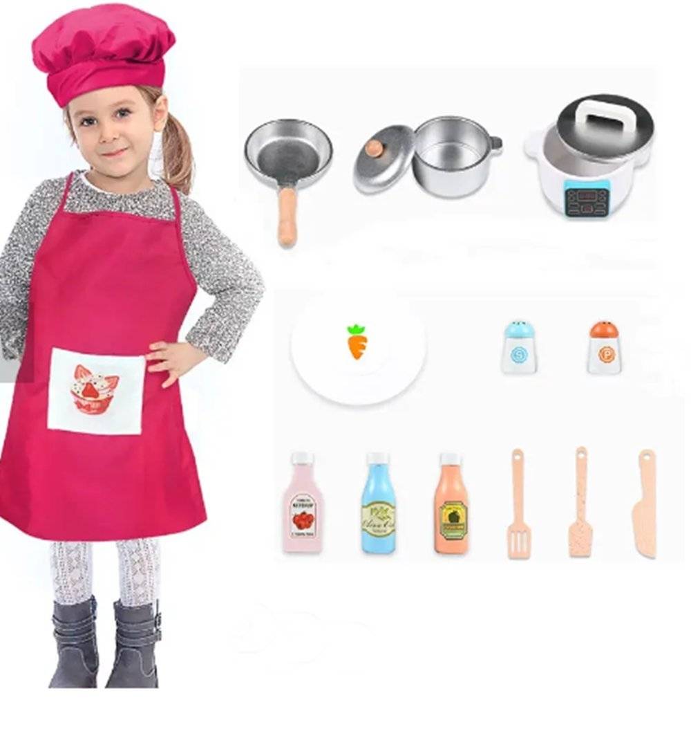 Set de bucatarie OMC din lemn, 62 x 23 x 68 cm, Multicolor (PRODUS RESIGILAT- LIPSA UN ACCESORIU)