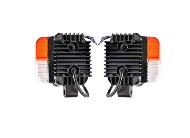 Set faruri universale tractor si utilaje , stanga si dreapta cu LED 10-80V, temperatura culoare 6000K, pozitii 3W LED si semnalizare 3W LED BMG