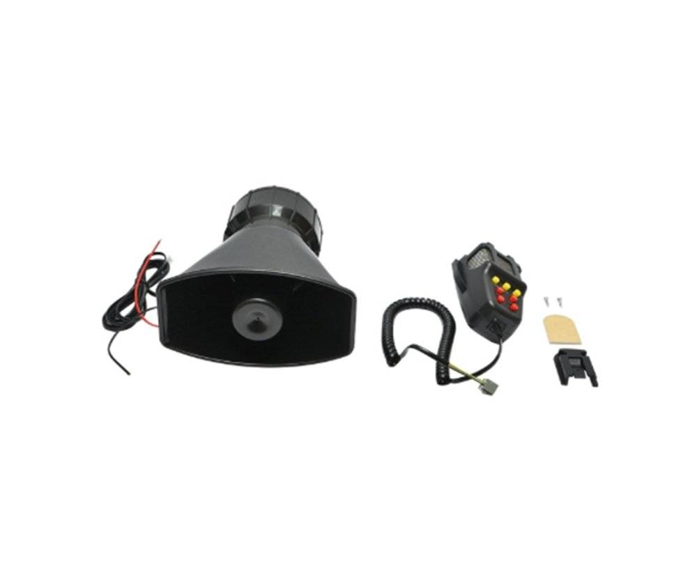 Sirena avertizare sonora auto 7 moduri 12V 100W cu microfon