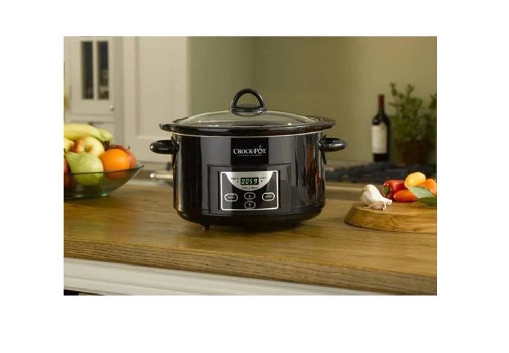Slow cooker Crock-Pot SCCPRC507B-050, 4.7 l, 2 setari gatit, vas de ceramica detasabil, negru (Produs fara urme de utilizare, ambalaj in stare buna)