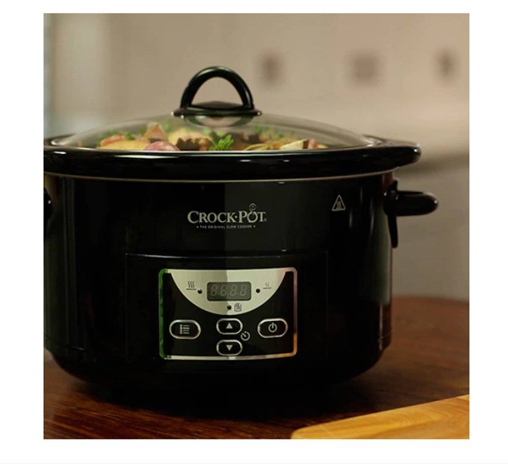 Slow cooker Crock-Pot SCCPRC507B-050, 4.7 l, 2 setari gatit, vas de ceramica detasabil, negru (Produs fara urme de utilizare, ambalaj in stare buna)
