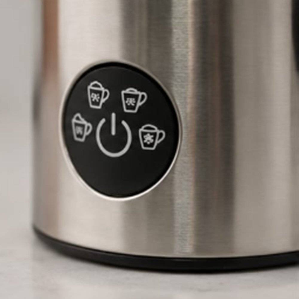 Spumator electric pentru lapte, 4 programe, inox, incalzire si spumare la cald/rece, oprire automata(Produs resigilat, nou, dar indoit -vezi poze)
