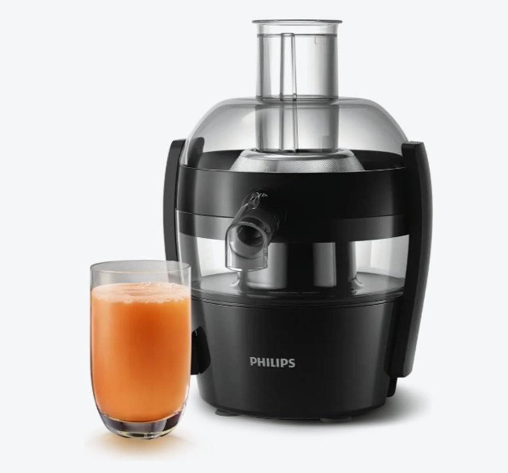 Storcător de Fructe Philips Viva Collection HR1832/00, 500W, Recipient Pulpă 1L, Compact, Negru (Produs resigilat, usoare urme de utilizare)