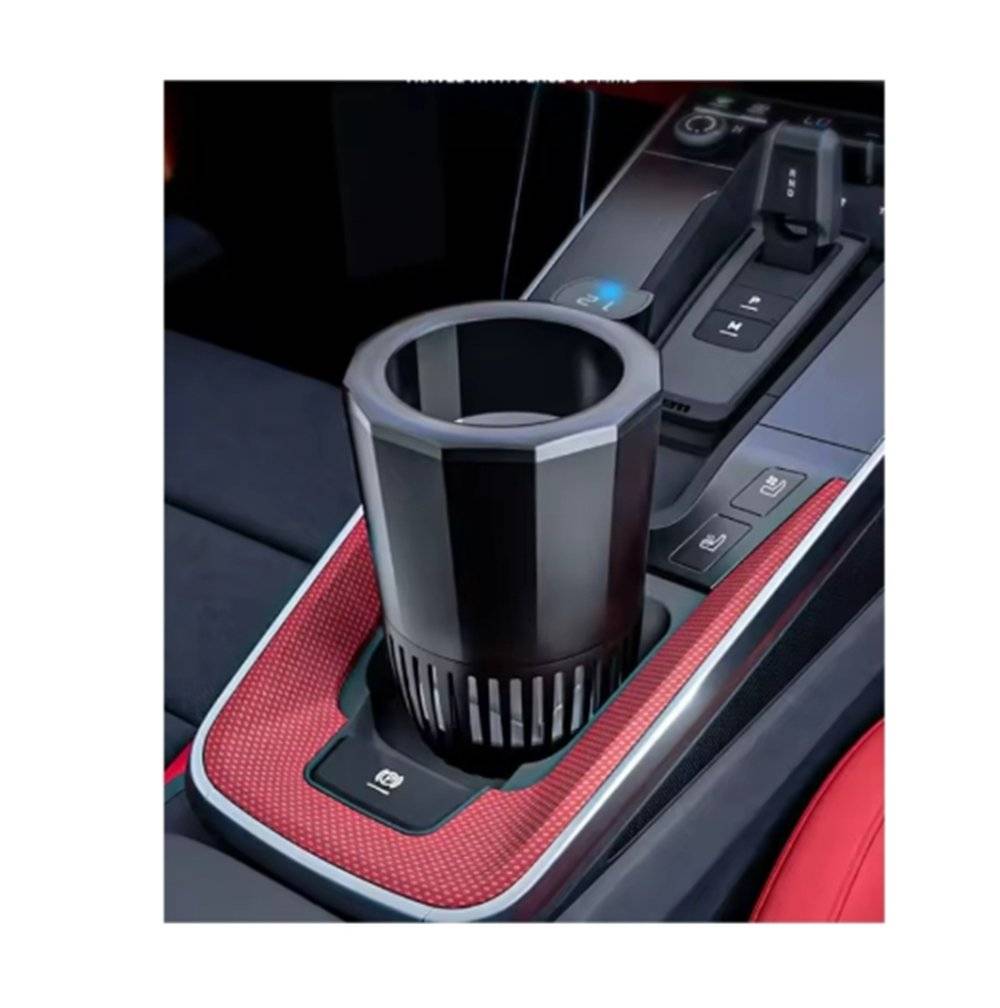 Suport auto inteligent pahare 2in1 racire incalzire LED, touch bricheta 12V