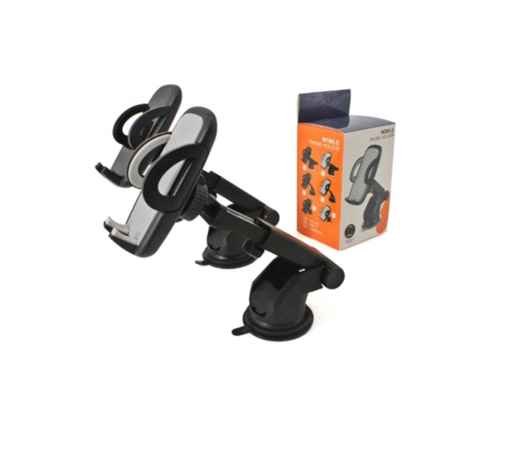 Suport auto universal pentru telefon cu 2 sisteme de prindere OMC