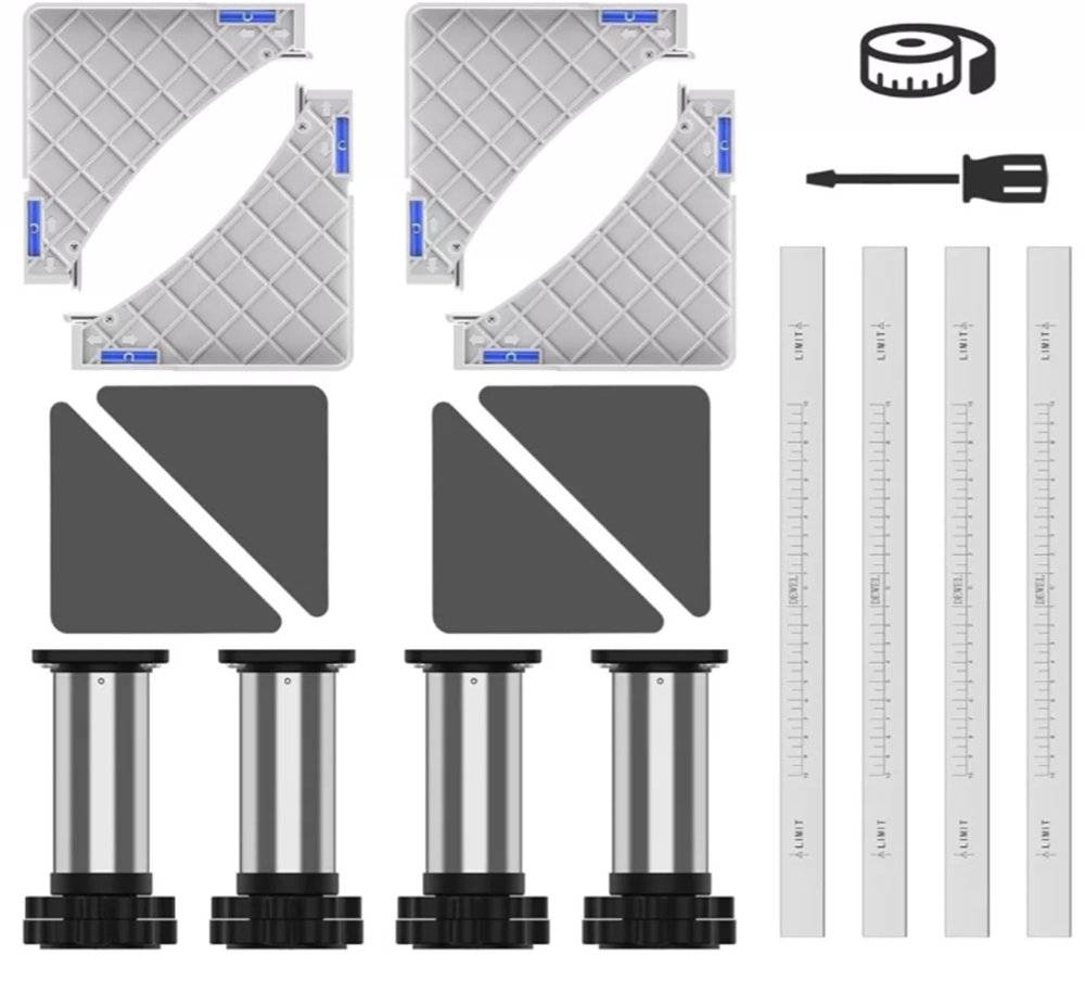 Suport reglabil DEWEL JS-DJ-057-FG-15CM pentru mașină de spălat și uscător – Oțel inoxidabil, 250 kg (Produs nou fara urme de utilizare, ambalaj in stare buna)