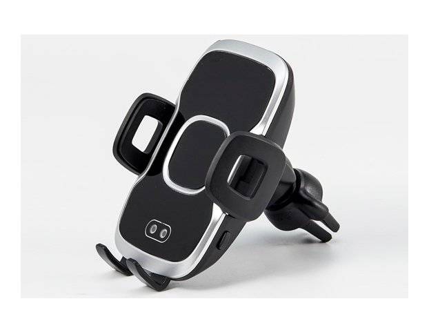 Suport telefon auto smart cu incarcare wireless fast charge si fixare in grila de ventilatie OMC