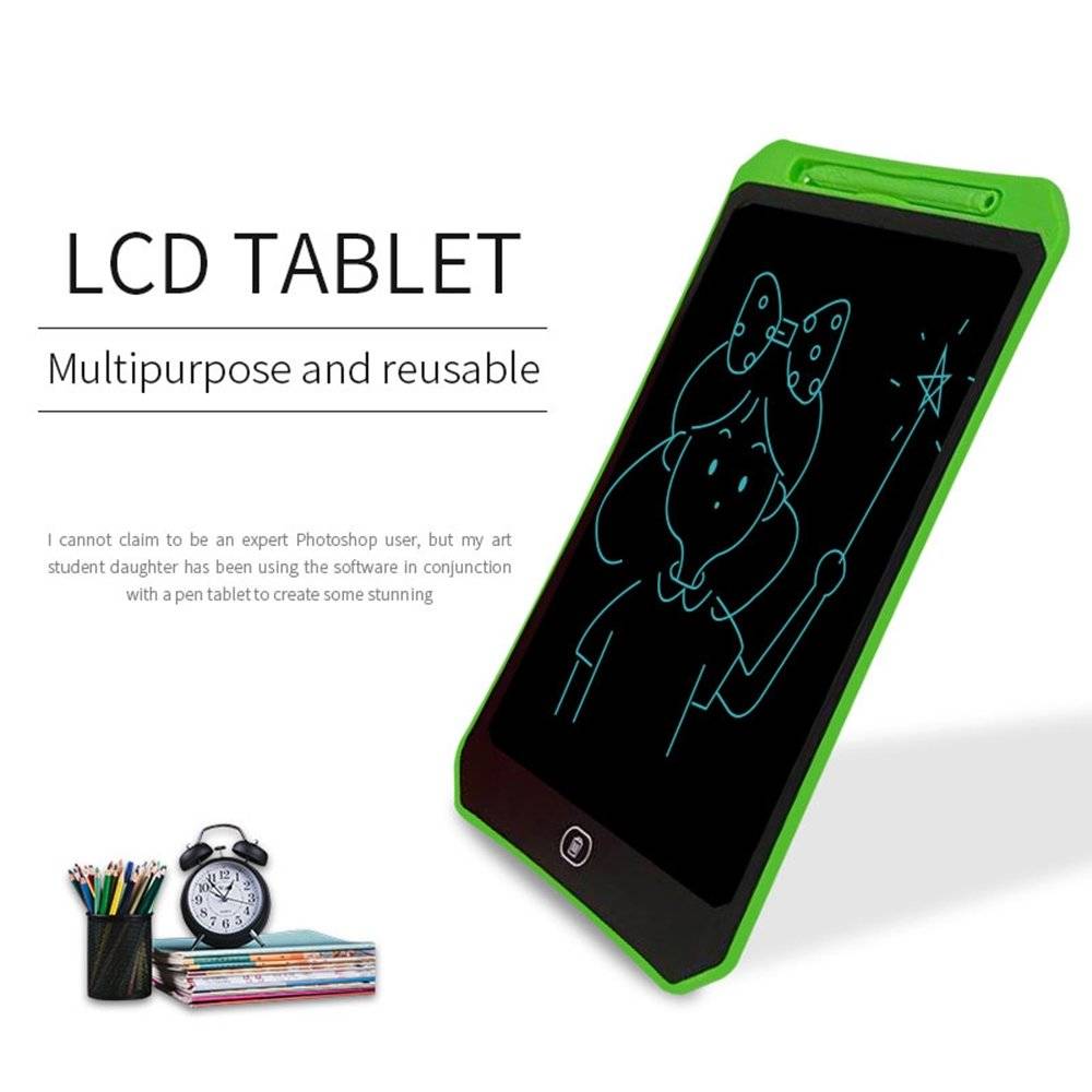 Tableta digitala 12 inch cu pix, pentru scris si colorat cu ecran LCD, baterie inclusa, rosu BMG