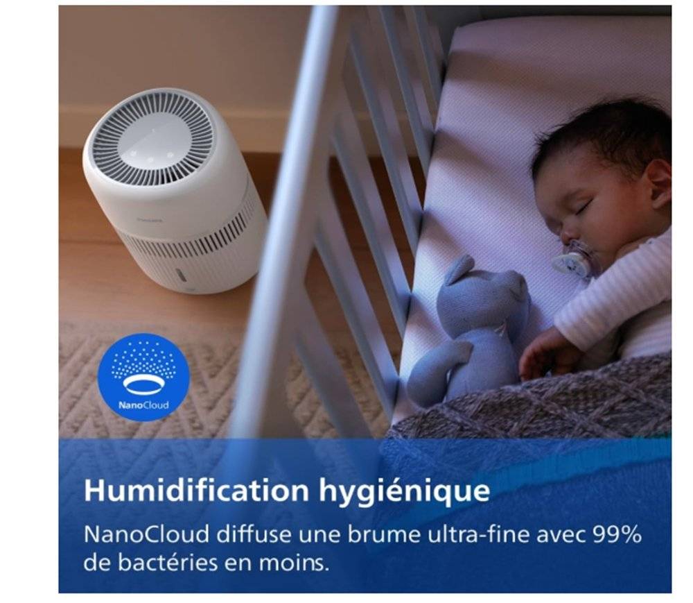Umidificator de aer Philips Seria 4000, 3.5 L, 275 ml/h, senzor de umiditate, funcționare silențioasă, alb (Produs in stare buna fara urme de utilizare, ambalaj in stare buna)