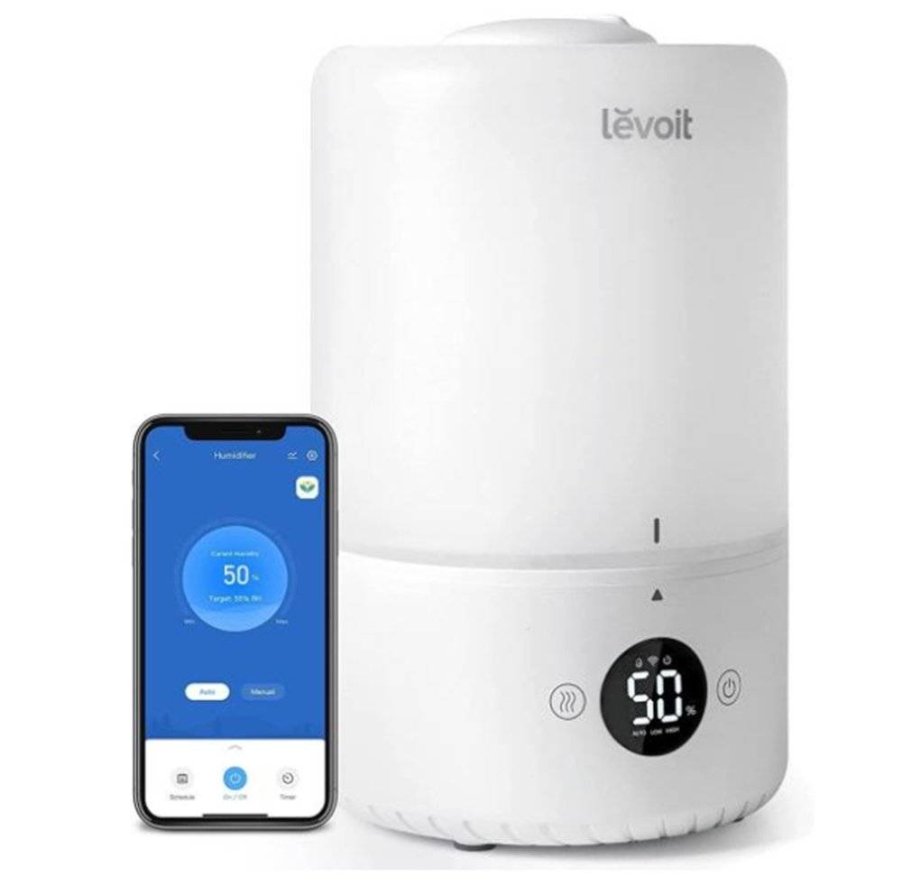 Umidificator inteligent Levoit Dual 200S 3L 19dB senzor umiditate alb (Produs fara urme de utilizare, ambalaj in stare buna)