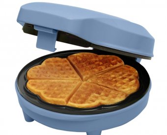 Aparat pentru vafe in forma de inima Bestron ASW217B, 700W, albastru, cu suprafata antiaderenta (Produs in stare buna fara urme de utilizare, ambalaj in stare buna)