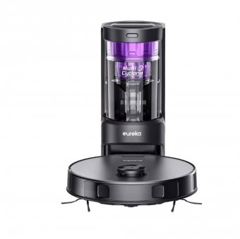 Aspirator robot EUREKA E10s, 4000Pa, Autonomie 180 min, Capacitate recipient praf 2L, 5200mAh, Control vocal, Negru (Produs cu usoare urme de utilizare, ambalaj in stare buna)